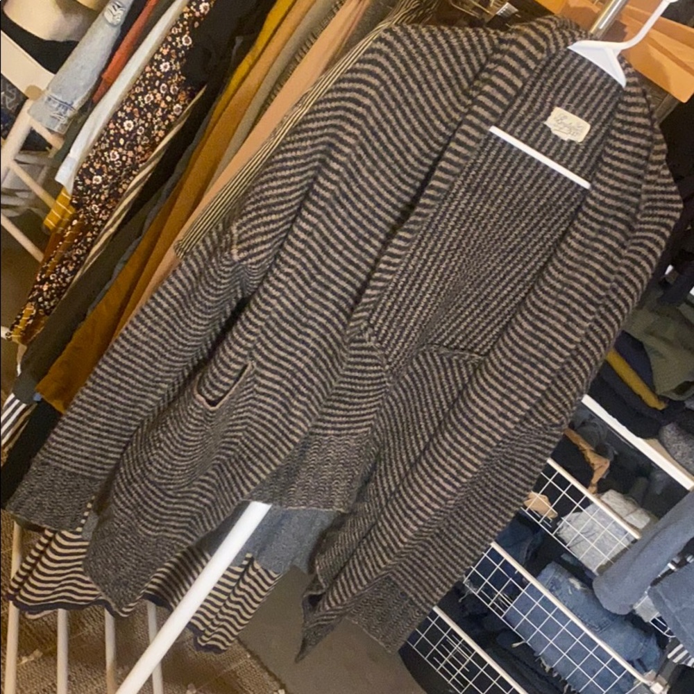 Striped sweater.